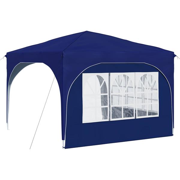 Grote foto vidaxl pop up feesttent 290 x 290 x 245 cm blauw tuin en terras overige tuin en terras