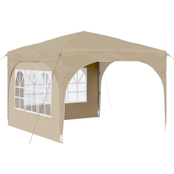 Grote foto vidaxl pop up feesttent 290 x 290 x 245 cm cr mekleurig tuin en terras overige tuin en terras