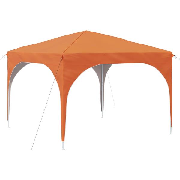 Grote foto vidaxl pop up feesttent 290 x 290 x 245 cm oranje tuin en terras overige tuin en terras