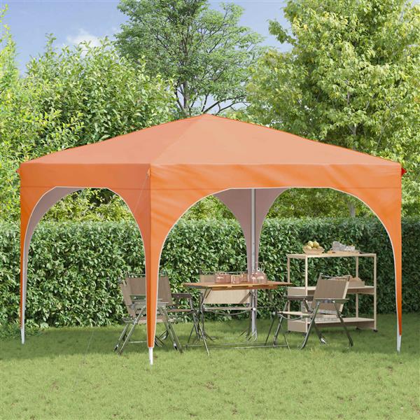 Grote foto vidaxl pop up feesttent 290 x 290 x 245 cm oranje tuin en terras overige tuin en terras