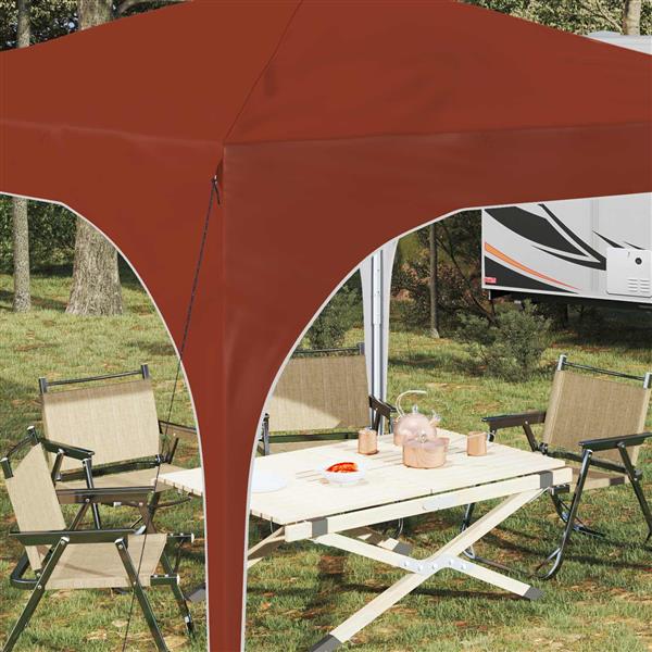 Grote foto vidaxl pop up feesttent 290 x 290 x 245 cm terracotta tuin en terras overige tuin en terras