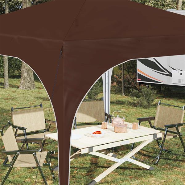 Grote foto vidaxl pop up feesttent 290 x 290 x 245 cm bruin tuin en terras overige tuin en terras