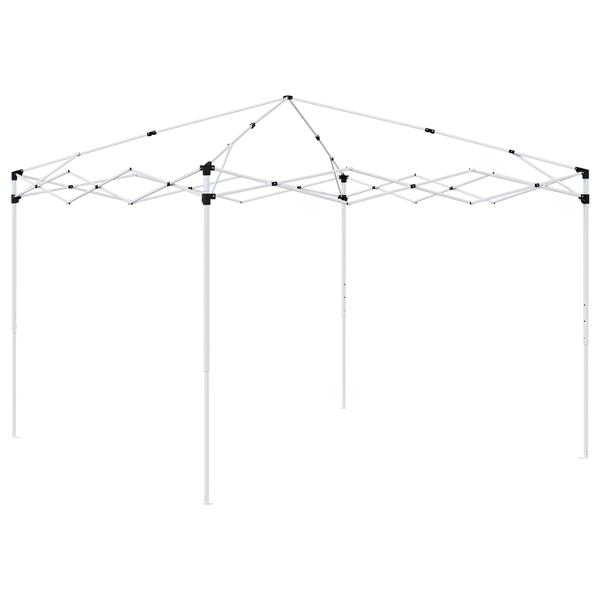 Grote foto vidaxl pop up feesttent 290 x 290 x 245 cm bruin tuin en terras overige tuin en terras