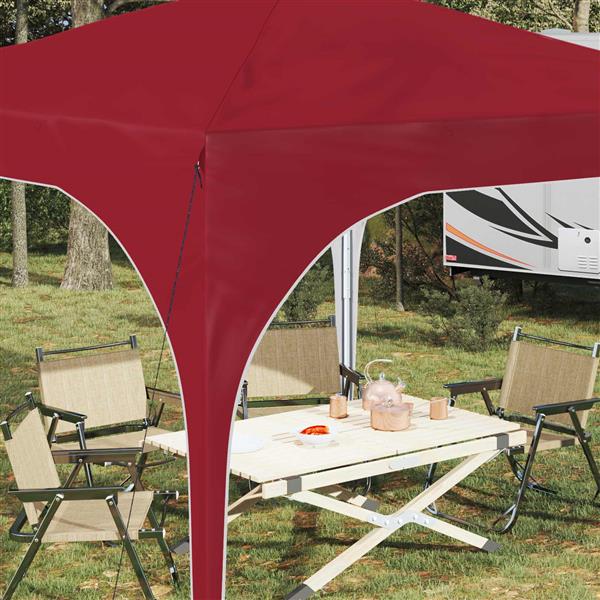 Grote foto vidaxl pop up feesttent 290 x 290 x 245 cm bordeauxrood tuin en terras overige tuin en terras