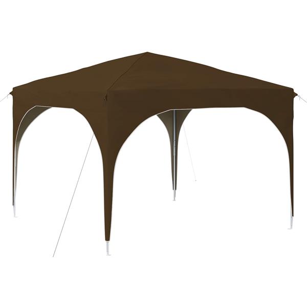 Grote foto vidaxl pop up feesttent 290 x 290 x 245 cm taupe tuin en terras overige tuin en terras