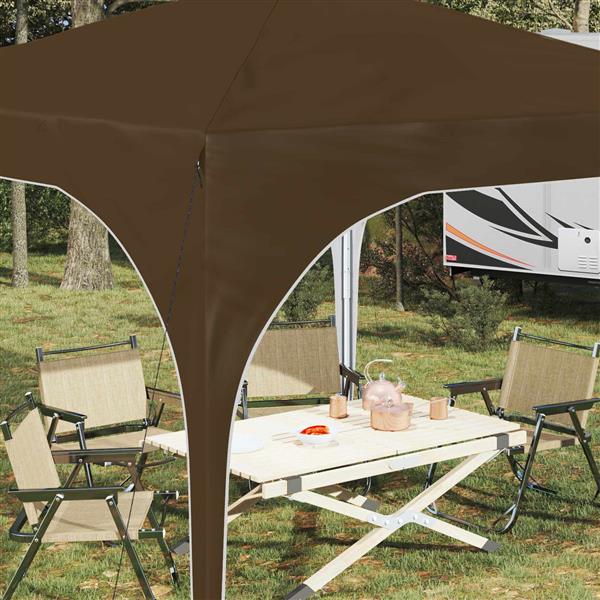 Grote foto vidaxl pop up feesttent 290 x 290 x 245 cm taupe tuin en terras overige tuin en terras