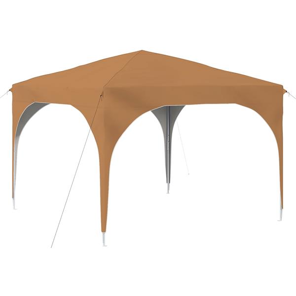 Grote foto vidaxl pop up feesttent 290 x 290 x 245 cm beige tuin en terras overige tuin en terras