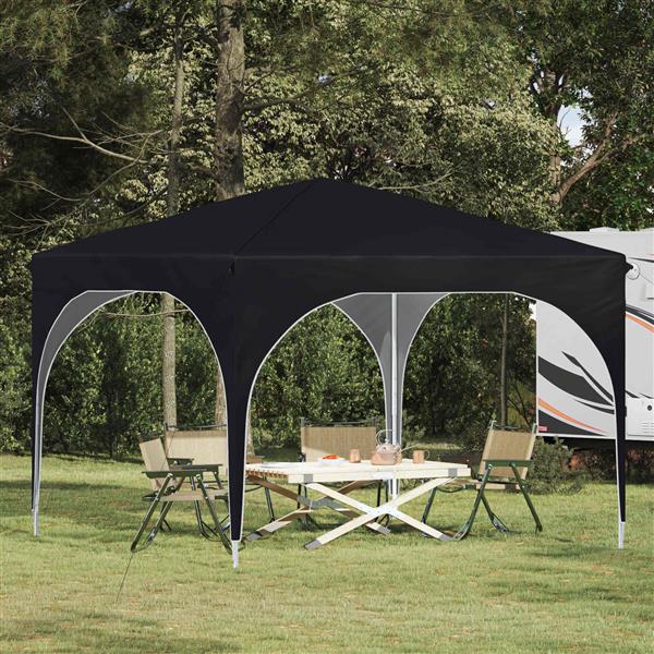 Grote foto vidaxl pop up feesttent 290 x 290 x 245 cm antraciet tuin en terras overige tuin en terras