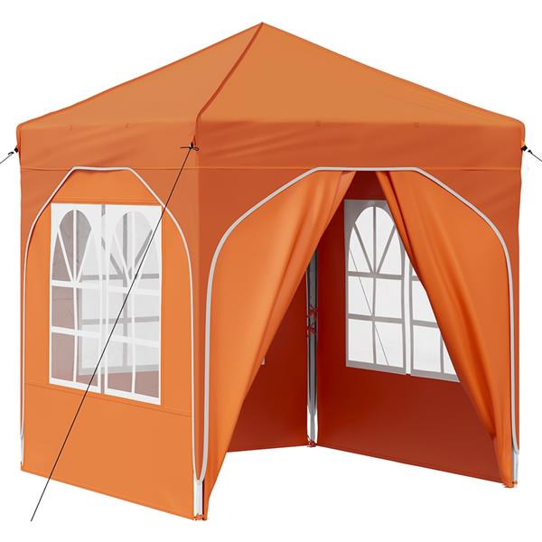 Grote foto vidaxl pop up feesttent 192 x 192 x 245 cm oranje tuin en terras overige tuin en terras