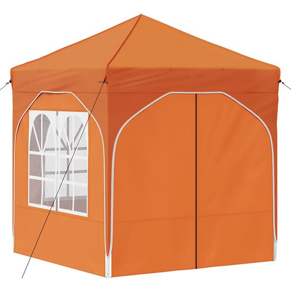 Grote foto vidaxl pop up feesttent 192 x 192 x 245 cm oranje tuin en terras overige tuin en terras
