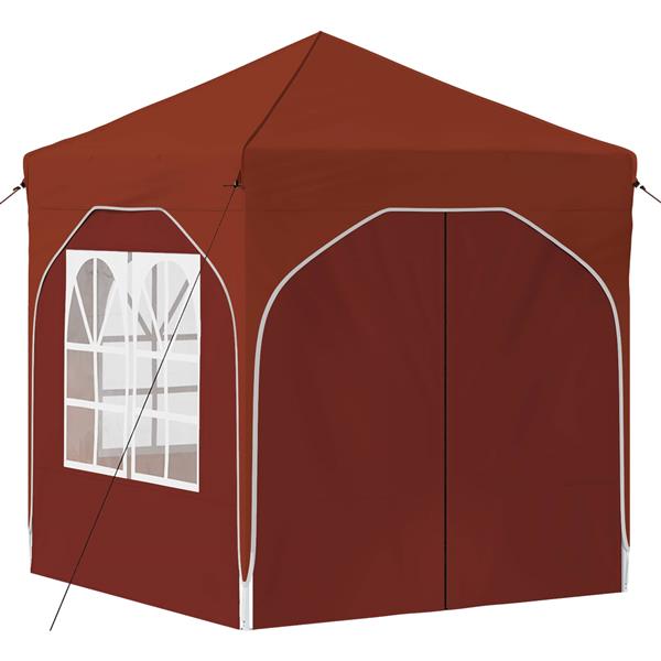 Grote foto vidaxl pop up feesttent 192 x 192 x 245 cm terracotta tuin en terras overige tuin en terras