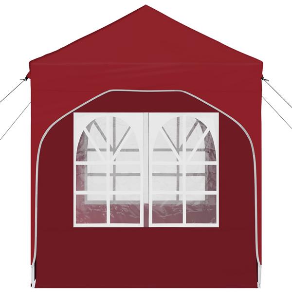 Grote foto vidaxl pop up feesttent 192 x 192 x 245 cm bordeauxrood tuin en terras overige tuin en terras