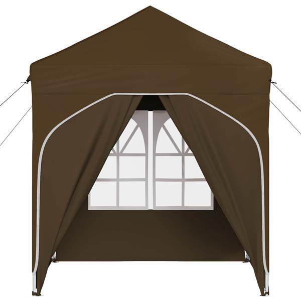 Grote foto vidaxl pop up feesttent 192 x 192 x 245 cm taupe tuin en terras overige tuin en terras