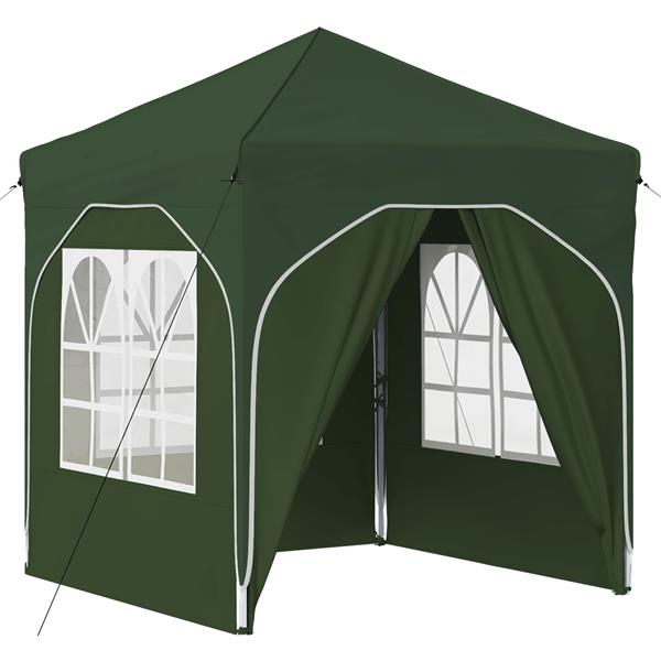 Grote foto vidaxl pop up feesttent 192 x 192 x 245 cm groen tuin en terras overige tuin en terras