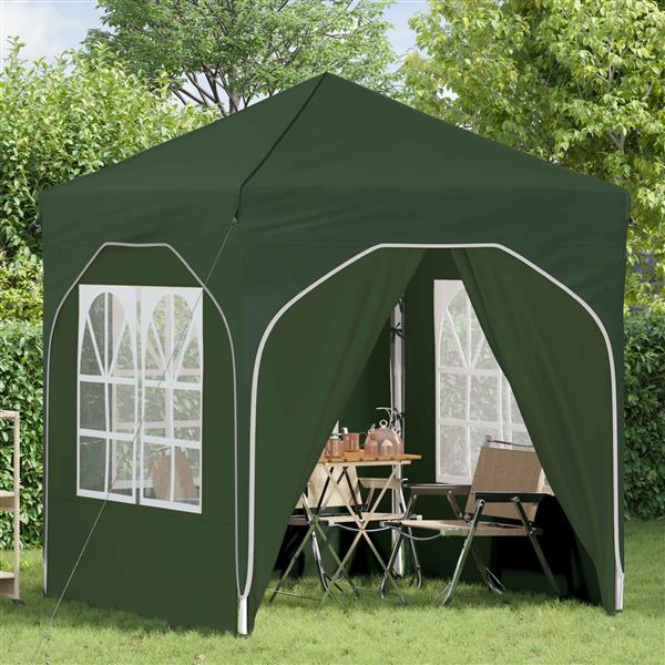 Grote foto vidaxl pop up feesttent 192 x 192 x 245 cm groen tuin en terras overige tuin en terras