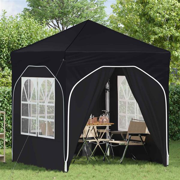 Grote foto vidaxl pop up feesttent 192 x 192 x 245 cm antraciet tuin en terras overige tuin en terras