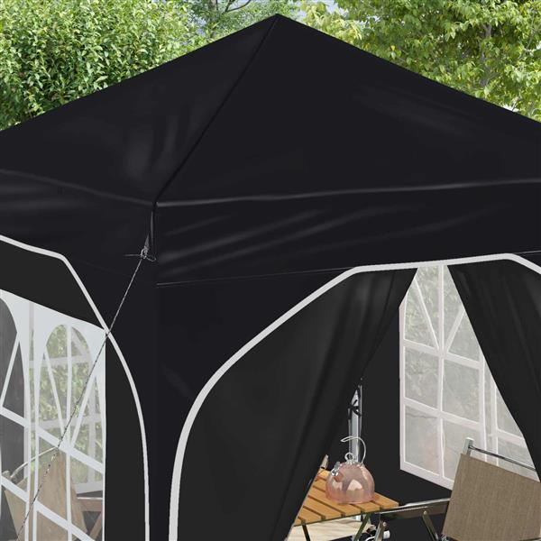 Grote foto vidaxl pop up feesttent 192 x 192 x 245 cm antraciet tuin en terras overige tuin en terras