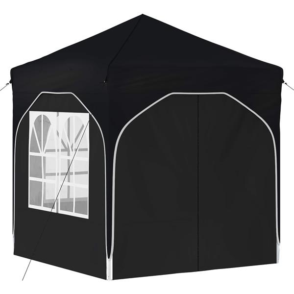 Grote foto vidaxl pop up feesttent 192 x 192 x 245 cm antraciet tuin en terras overige tuin en terras