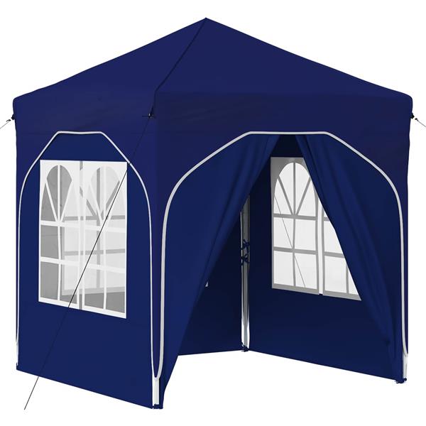Grote foto vidaxl pop up feesttent 192 x 192 x 245 cm blauw tuin en terras overige tuin en terras