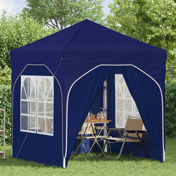Grote foto vidaxl pop up feesttent 192 x 192 x 245 cm blauw tuin en terras overige tuin en terras