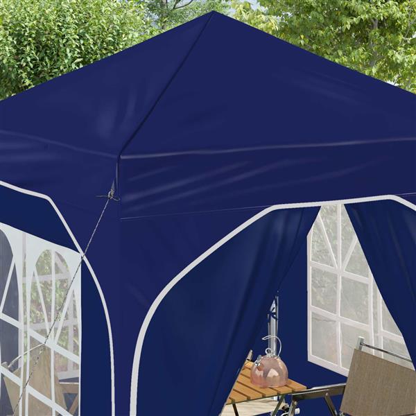 Grote foto vidaxl pop up feesttent 192 x 192 x 245 cm blauw tuin en terras overige tuin en terras