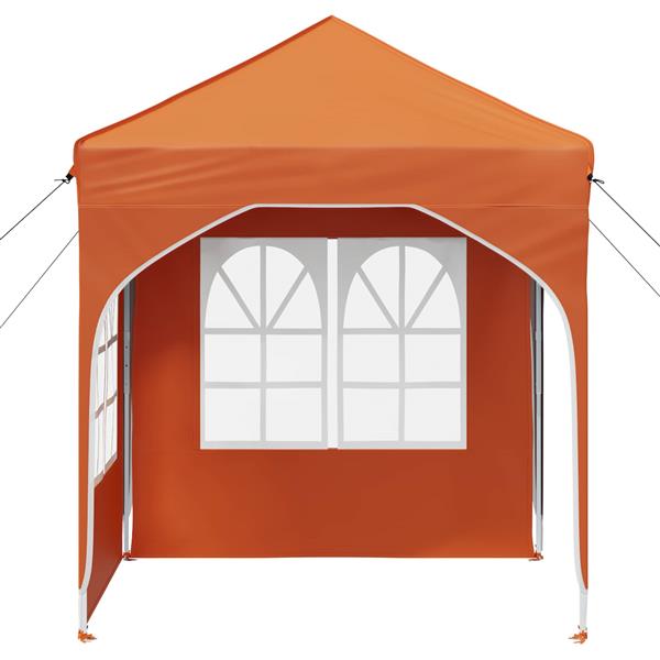 Grote foto vidaxl pop up feesttent 192 x 192 x 245 cm oranje tuin en terras overige tuin en terras