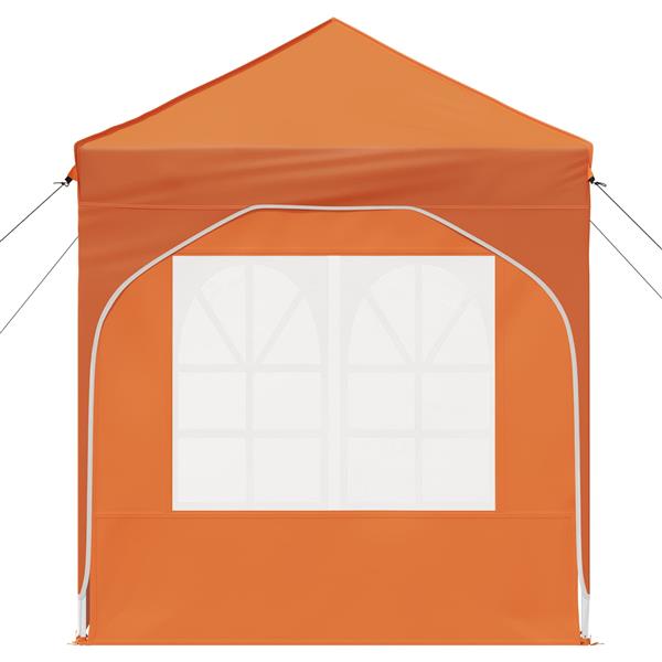 Grote foto vidaxl pop up feesttent 192 x 192 x 245 cm oranje tuin en terras overige tuin en terras