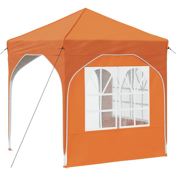 Grote foto vidaxl pop up feesttent 192 x 192 x 245 cm oranje tuin en terras overige tuin en terras