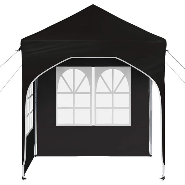 Grote foto vidaxl pop up feesttent 192 x 192 x 245 cm zwart tuin en terras overige tuin en terras
