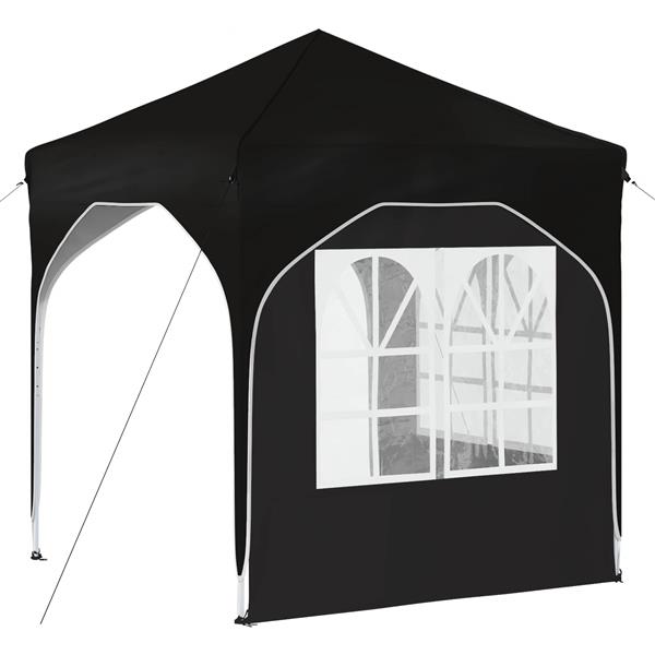Grote foto vidaxl pop up feesttent 192 x 192 x 245 cm zwart tuin en terras overige tuin en terras