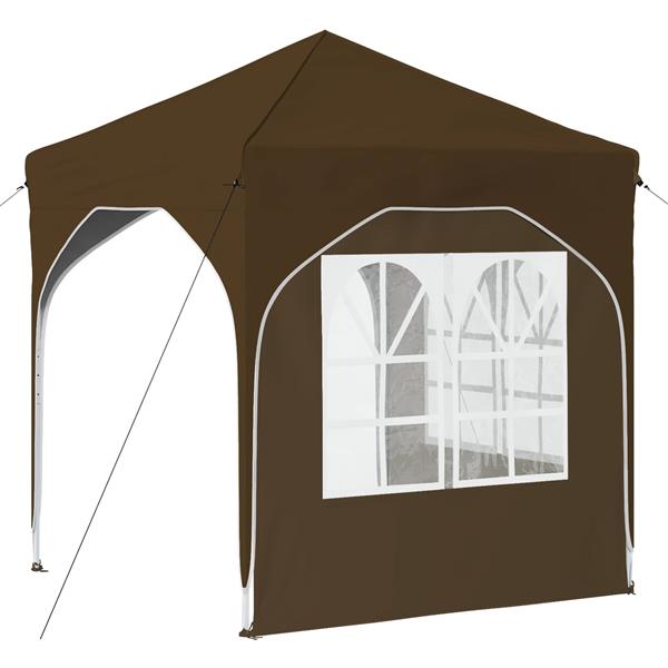 Grote foto vidaxl pop up feesttent 192 x 192 x 245 cm taupe tuin en terras overige tuin en terras