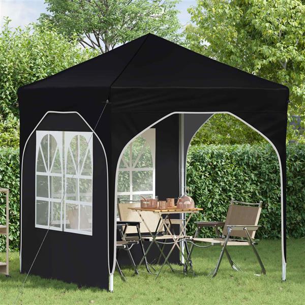 Grote foto vidaxl pop up feesttent 192 x 192 x 245 cm antraciet tuin en terras overige tuin en terras