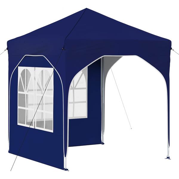 Grote foto vidaxl pop up feesttent 192 x 192 x 245 cm blauw tuin en terras overige tuin en terras