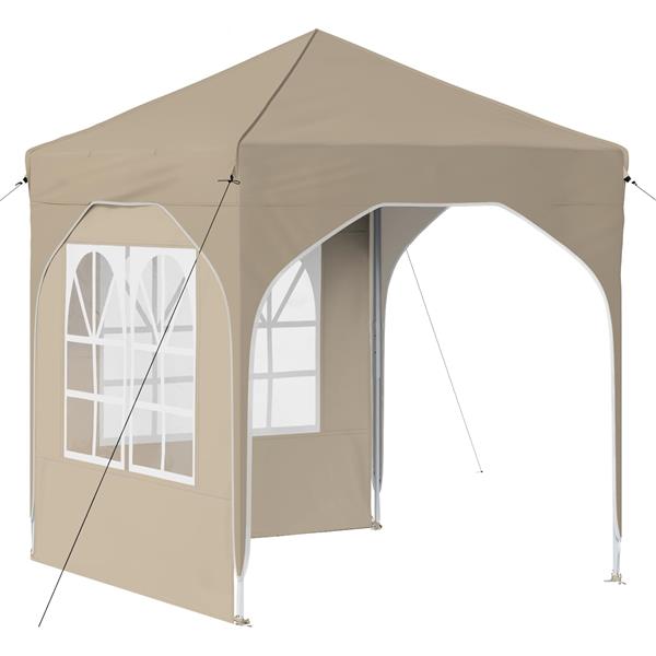 Grote foto vidaxl pop up feesttent 192 x 192 x 245 cm cr mekleurig tuin en terras overige tuin en terras
