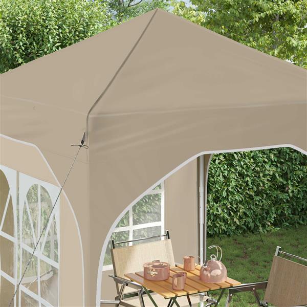 Grote foto vidaxl pop up feesttent 192 x 192 x 245 cm cr mekleurig tuin en terras overige tuin en terras