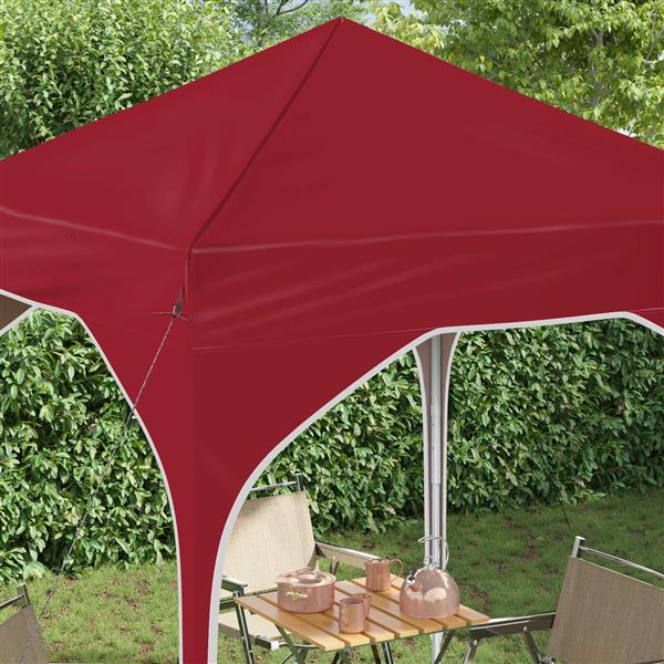 Grote foto vidaxl pop up feesttent 194 x 194 x 245 cm bordeauxrood tuin en terras overige tuin en terras