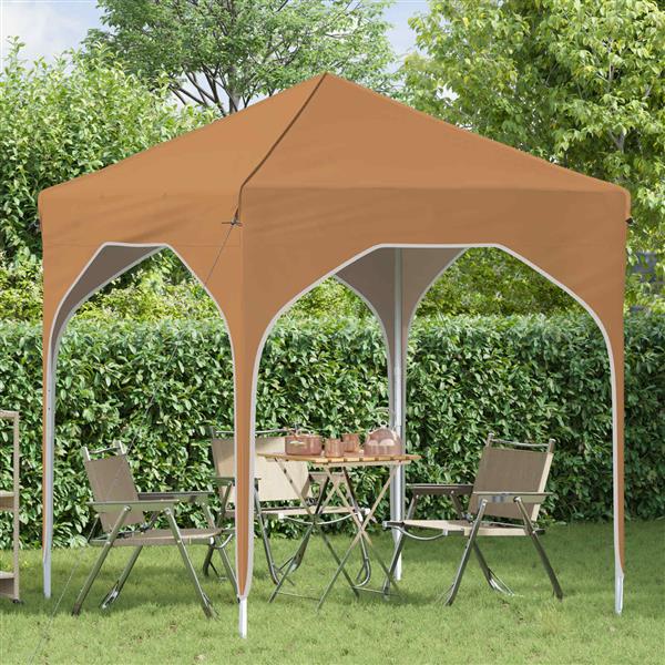 Grote foto vidaxl pop up feesttent 194 x 194 x 245 cm beige tuin en terras overige tuin en terras