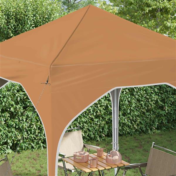 Grote foto vidaxl pop up feesttent 194 x 194 x 245 cm beige tuin en terras overige tuin en terras
