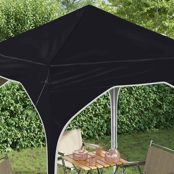 Grote foto vidaxl pop up feesttent 194 x 194 x 245 cm antraciet tuin en terras overige tuin en terras