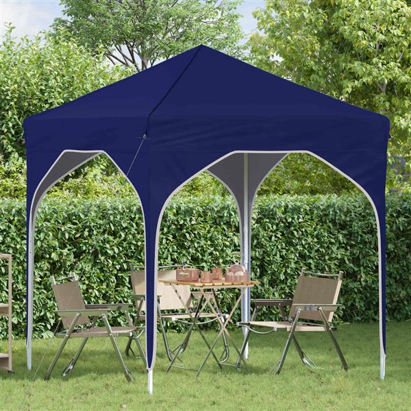 Grote foto vidaxl pop up feesttent 194 x 194 x 245 cm blauw tuin en terras overige tuin en terras