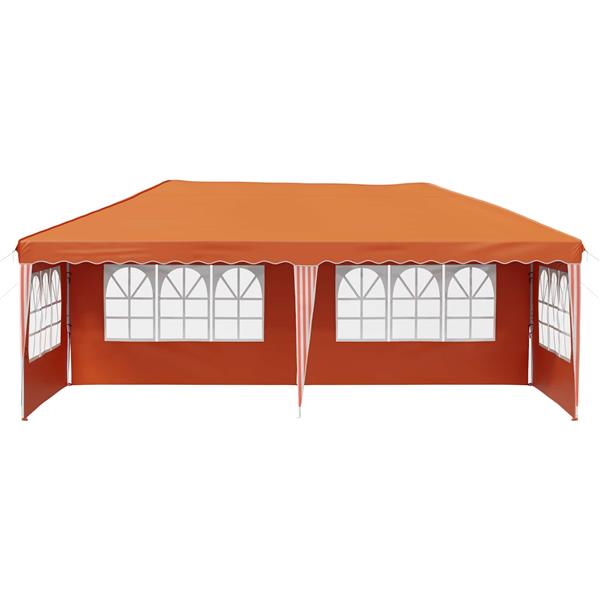 Grote foto vidaxl pop up feesttent 575 x 289 x 245 cm oranje tuin en terras overige tuin en terras