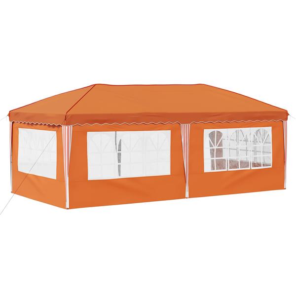 Grote foto vidaxl pop up feesttent 575 x 289 x 245 cm oranje tuin en terras overige tuin en terras
