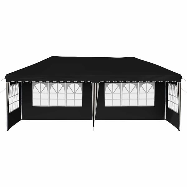 Grote foto vidaxl pop up feesttent 575 x 289 x 245 cm zwart tuin en terras overige tuin en terras