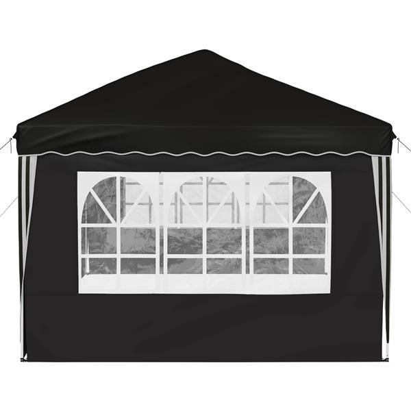 Grote foto vidaxl pop up feesttent 575 x 289 x 245 cm zwart tuin en terras overige tuin en terras