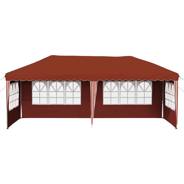 Grote foto vidaxl pop up feesttent 575 x 289 x 245 cm terracotta tuin en terras overige tuin en terras