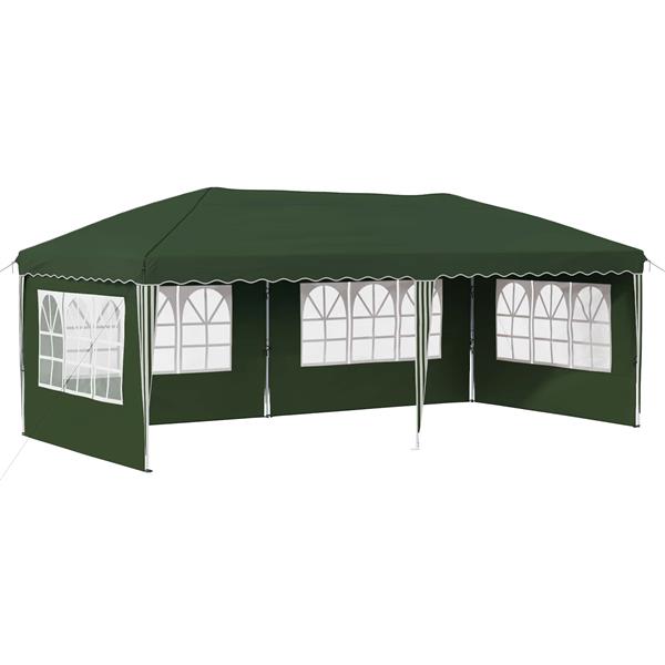 Grote foto vidaxl pop up feesttent 575 x 289 x 245 cm groen tuin en terras overige tuin en terras