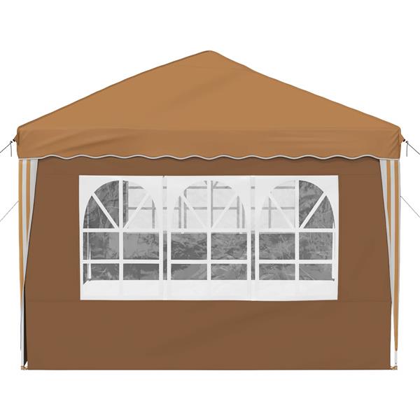 Grote foto vidaxl pop up feesttent 575 x 289 x 245 cm beige tuin en terras overige tuin en terras