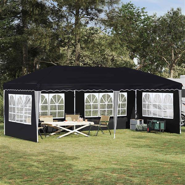 Grote foto vidaxl pop up feesttent 575 x 289 x 245 cm antracietkleurig tuin en terras overige tuin en terras