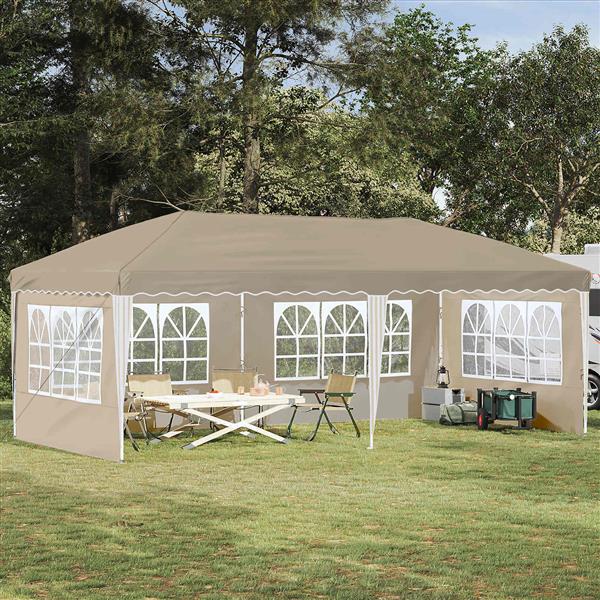 Grote foto vidaxl pop up feesttent 575 x 289 x 245 cm cr mekleurig tuin en terras overige tuin en terras
