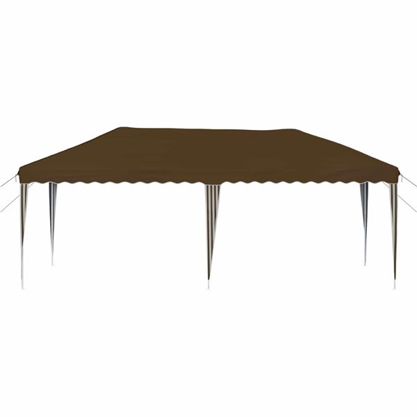 Grote foto vidaxl pop up feesttent 575 x 290 x 245 cm taupe tuin en terras overige tuin en terras